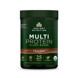 Ancient Nutrition Proteína Multi-Planta Chocolate: bote con 25 g de proteína para músculo y nutrición diaria.