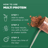 Etiqueta de ingredientes de Ancient Nutrition Proteína Multi-Planta Chocolate.