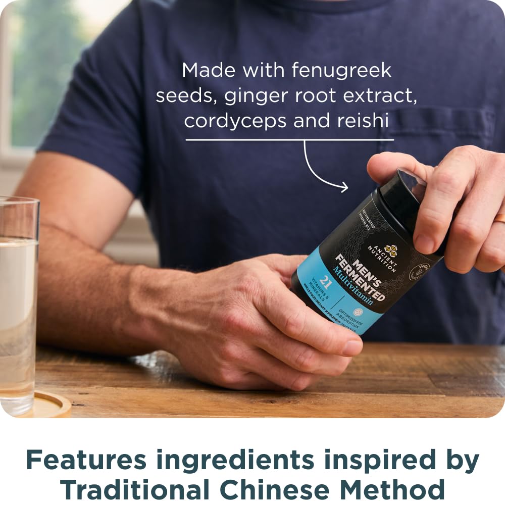 Ancient Nutrition Soporte inmune para hombres activos.