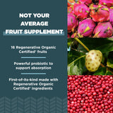 Fruta mora en la mezcla, sabor agradable y natural