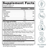 Ancient Nutrition SuperGreens batido verde, color vibrante y nutritivo.