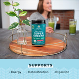 Ancient Nutrition SuperGreens cuchara medidora facilita dosis diaria
