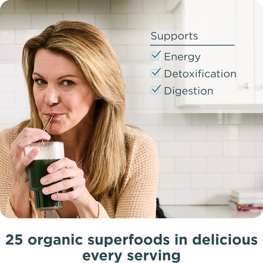 Ancient Nutrition SuperGreens detalle probióticos: contiene probióticos y enzimas para soporte digestivo.