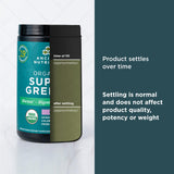 Ancient Nutrition SuperGreens etiqueta con Bacillus coagulans para soporte intestinal