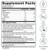 Ancient Nutrition SuperGreens mezcla en vaso para un impulso verde rápido.