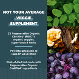 Col rizada en Ancient Nutrition SuperVeggies, ingrediente vegetal destacado.