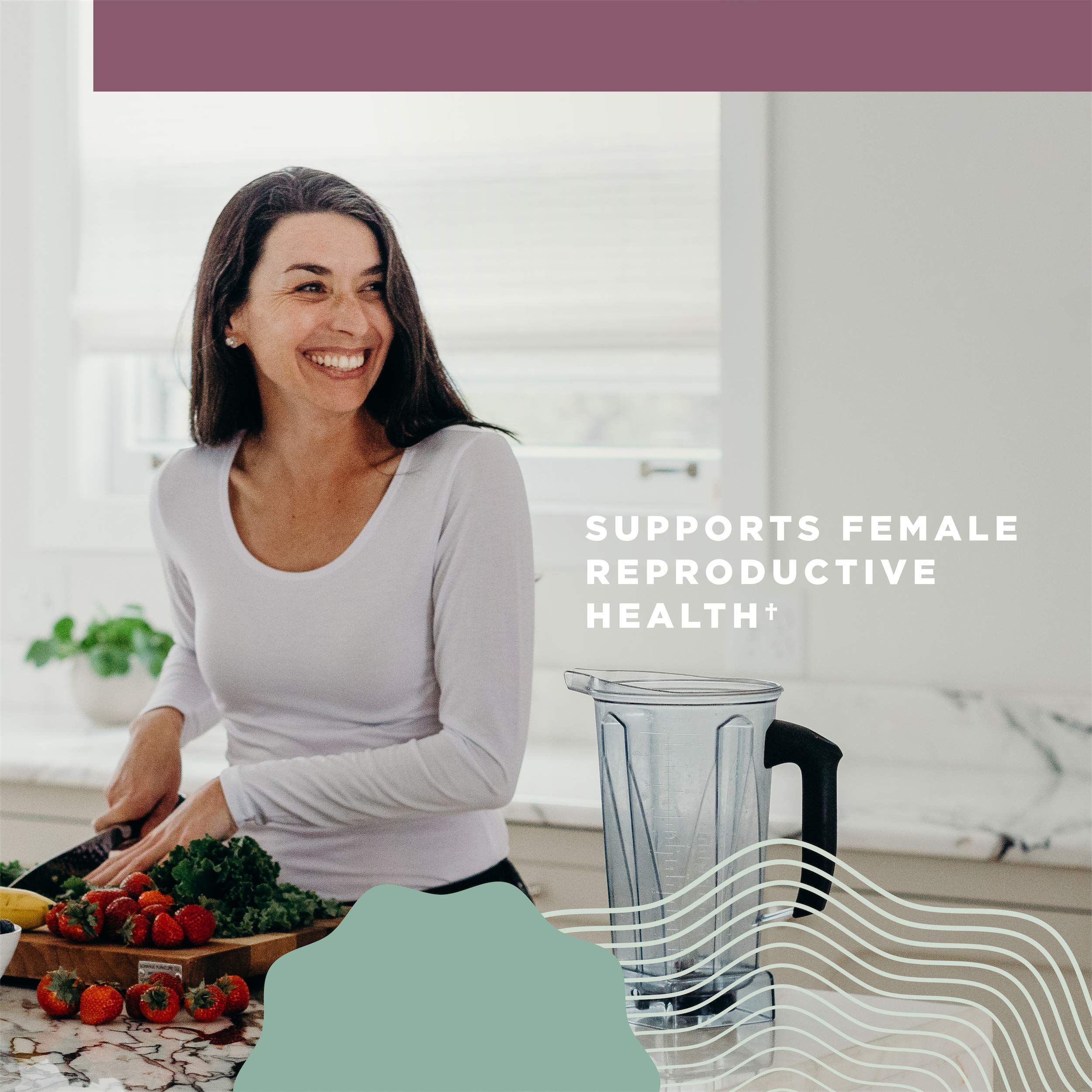 Ancient Nutrition Hormonas para Mujeres, envase destacado en estante, estilo de vida activo.