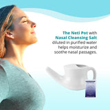 ANCIENT SECRETS Neti Pot cerámico libre de plomo con esmalte apto para alimentos.
