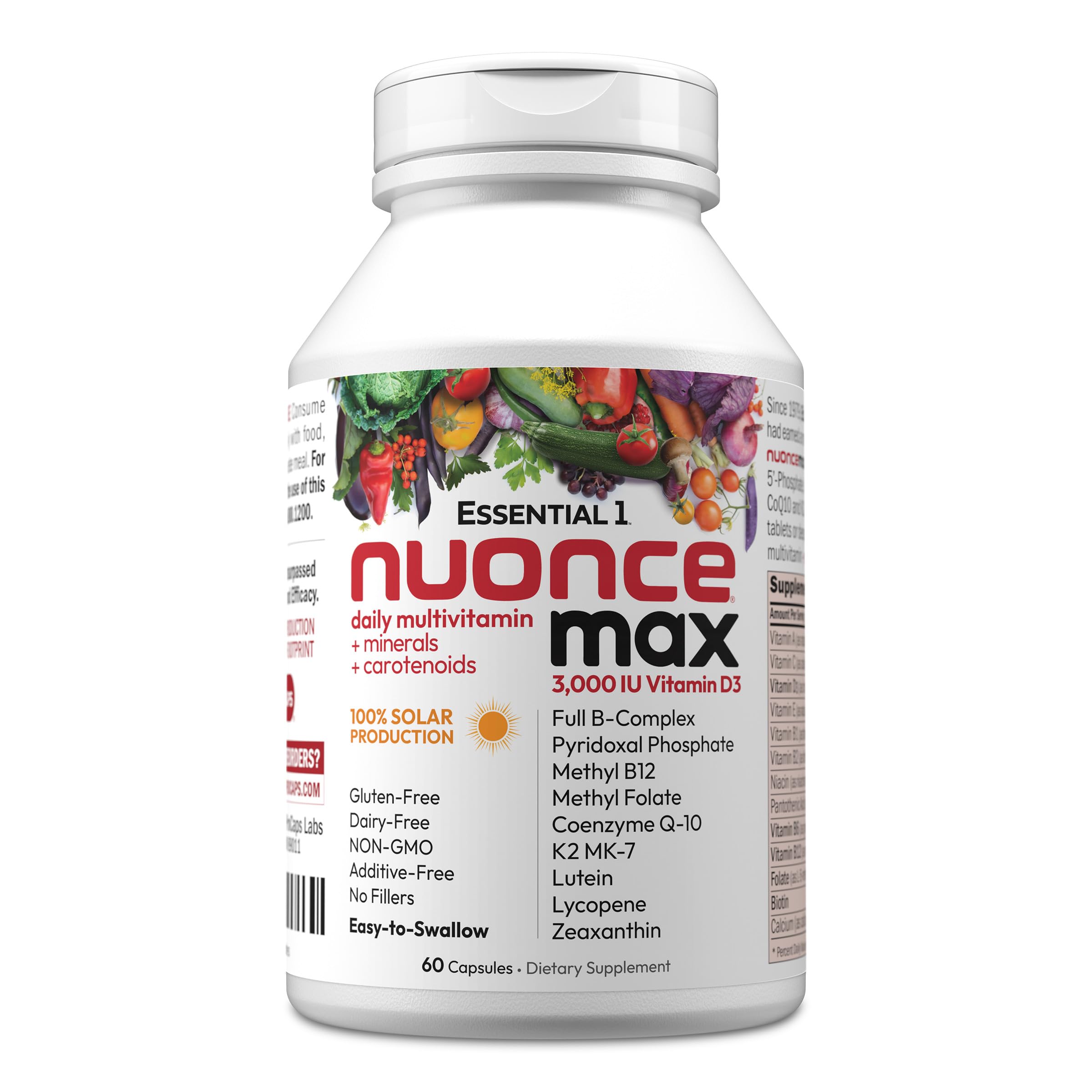 ANDREW LESSMAN Essential-1 nuonce max cápsulas diarios en frasco, consumo fácil.
