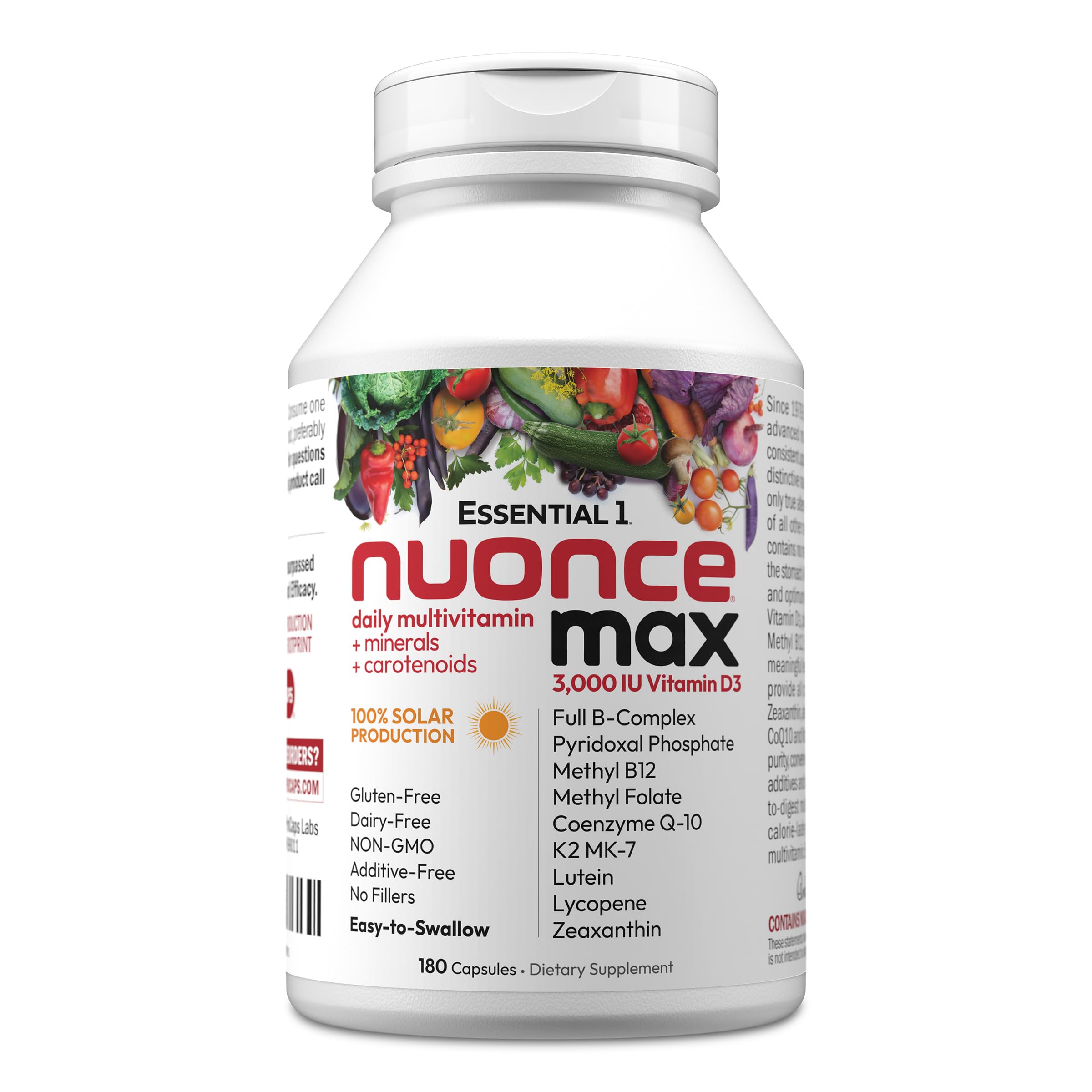 ANDREW LESSMAN Essential-nuonce-max botella-compacta facilita la toma diaria para el bienestar.