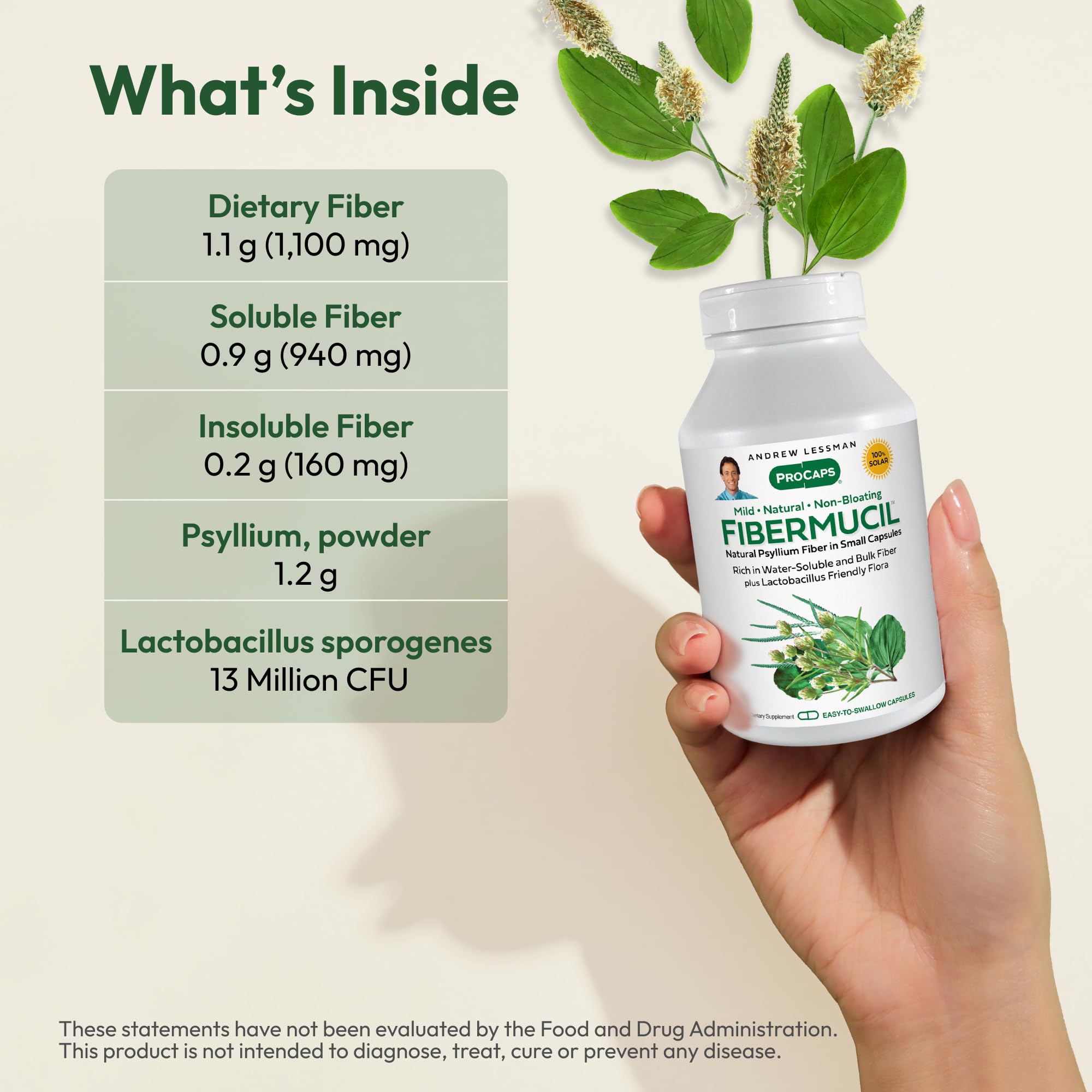 Polvo de cáscara de psyllium de Fibermucil mostrado en bote de polvo.