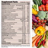 Etiqueta nutricional de nuoncemax con vitaminas y minerales clave.