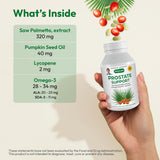 ANDREW LESSMAN Prostate Support: etiqueta de ingredientes, lista para identificar componentes clave