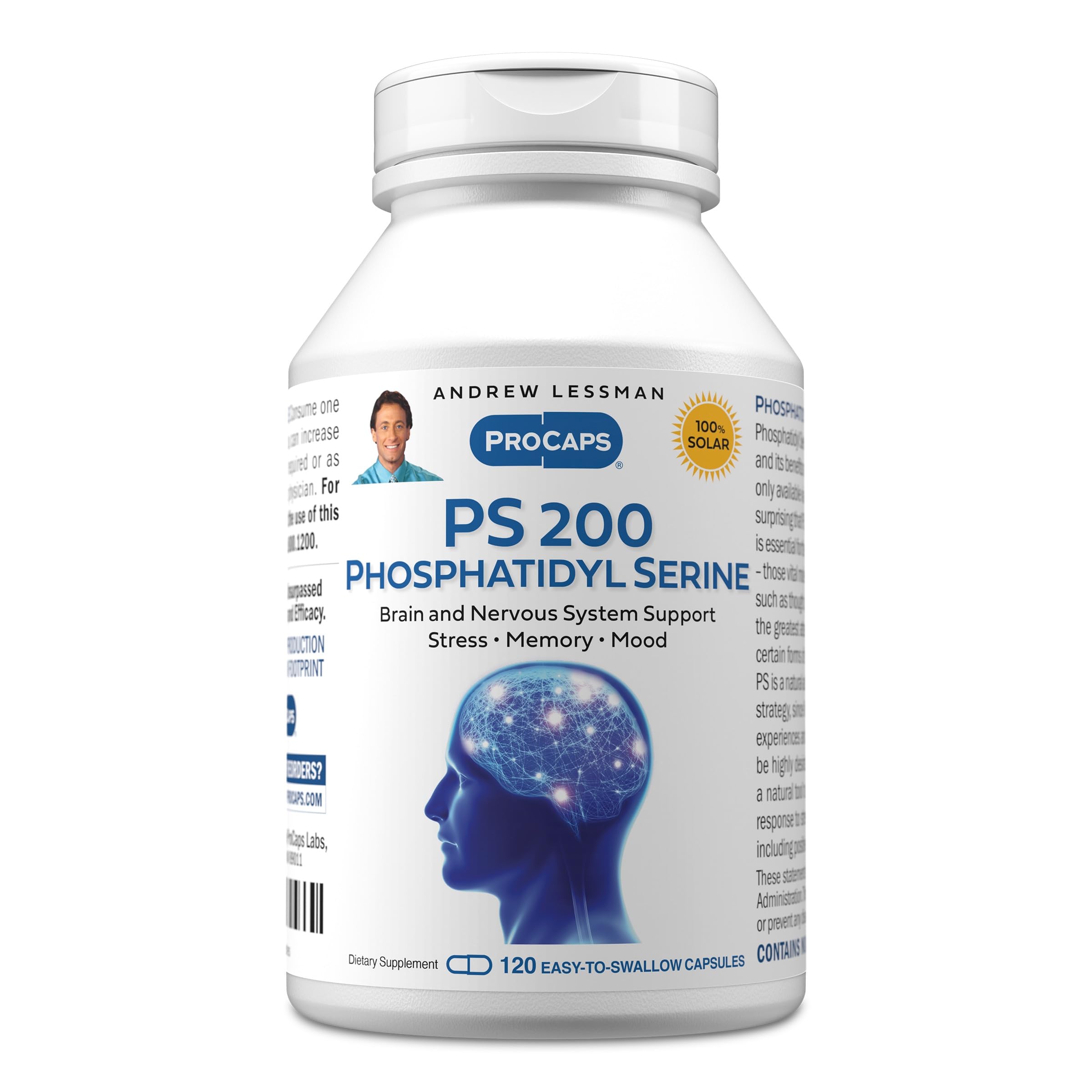 ANDREW LESSMAN PS200: botella de cápsulas para claridad mental.