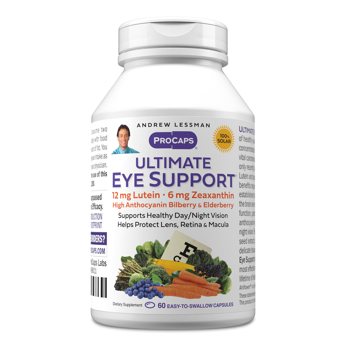ANDREW LESSMAN Ultimate Eye Support: botella para cuidado ocular diario.