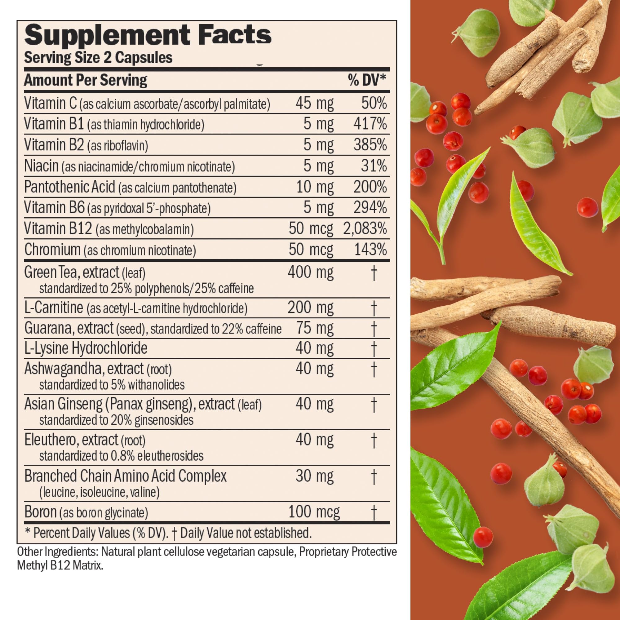 Etiqueta detallada de ANDREW LESSMAN muestra ingredientes clave