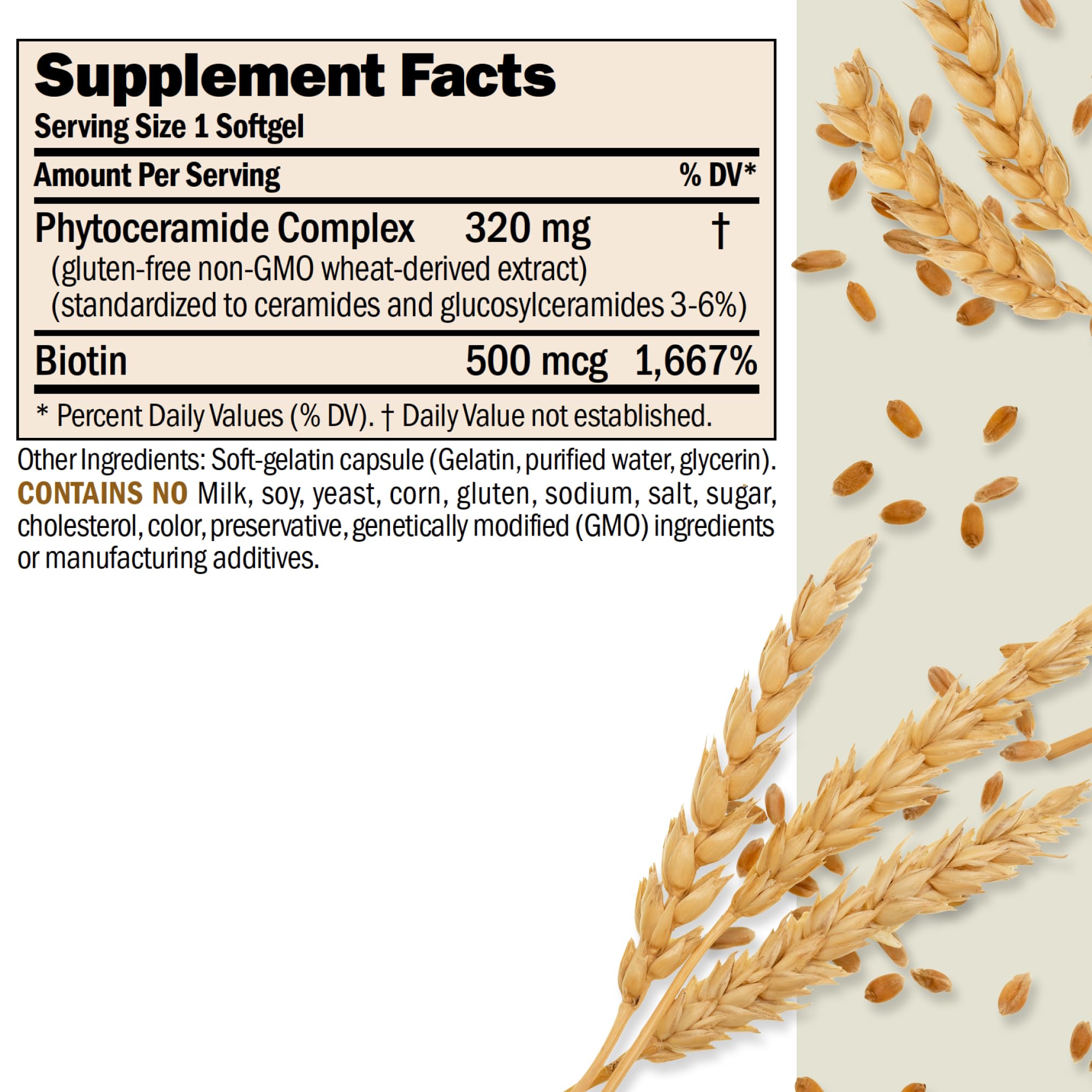 Andrew Lessman Phytoceramides con Biotina: cápsulas blandas listas para la ingesta diaria
