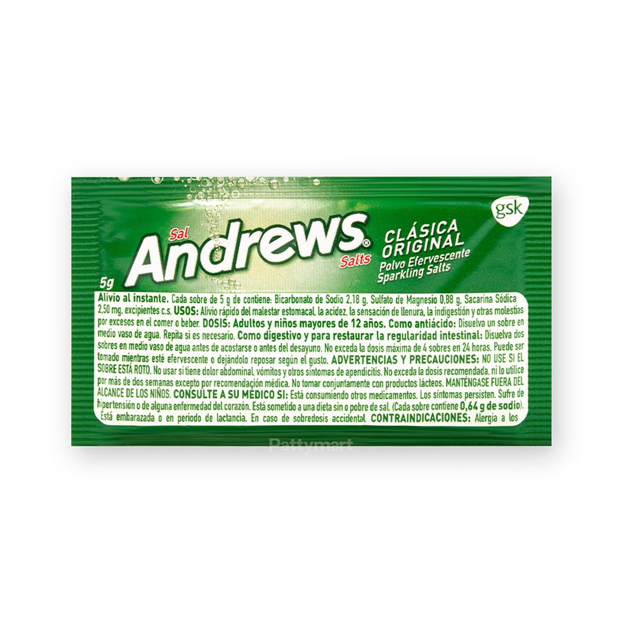 Andrews Salts Original: tomar con agua para comodidad diaria