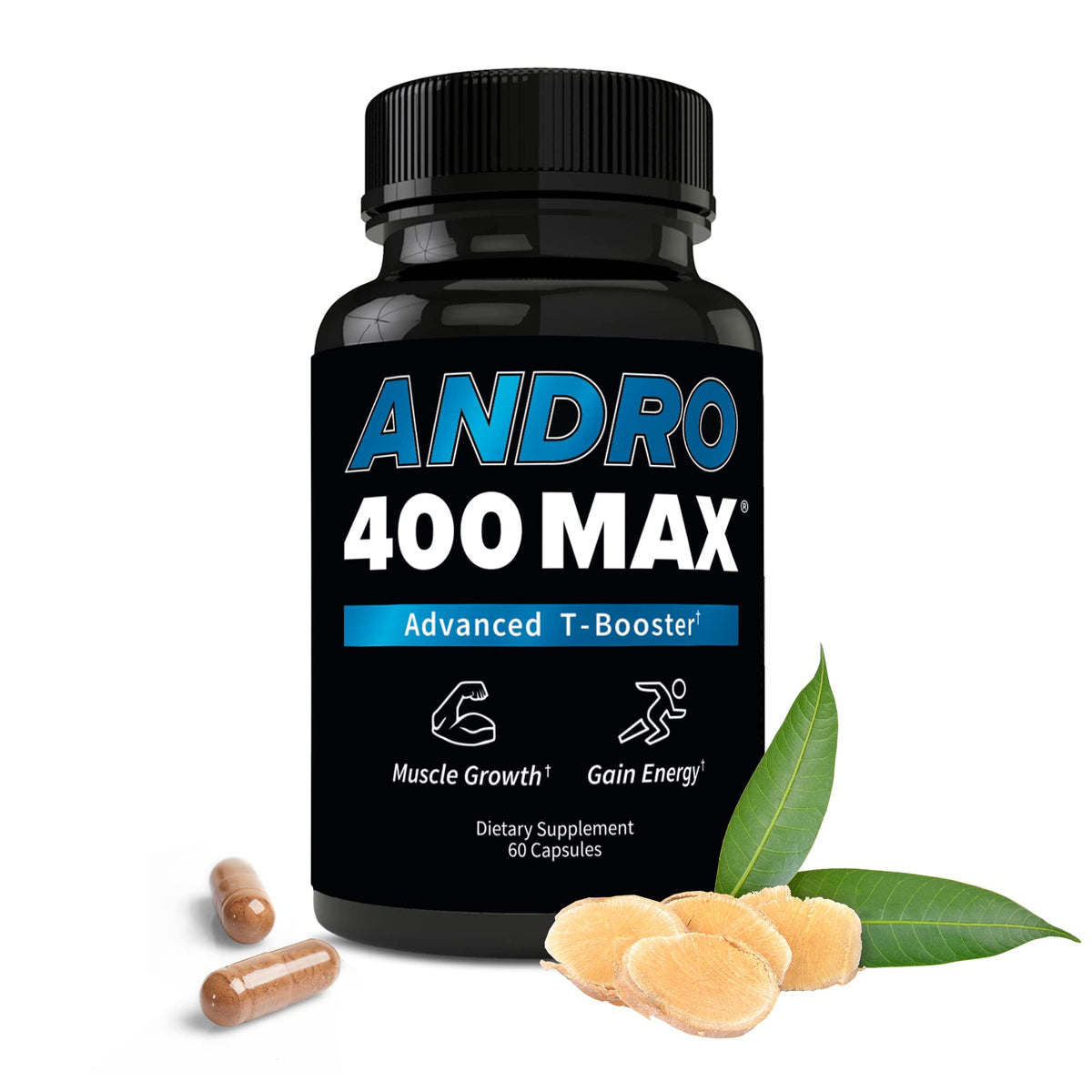 Andro400 Max envase destacado para vitalidad diaria y fácil almacenamiento.