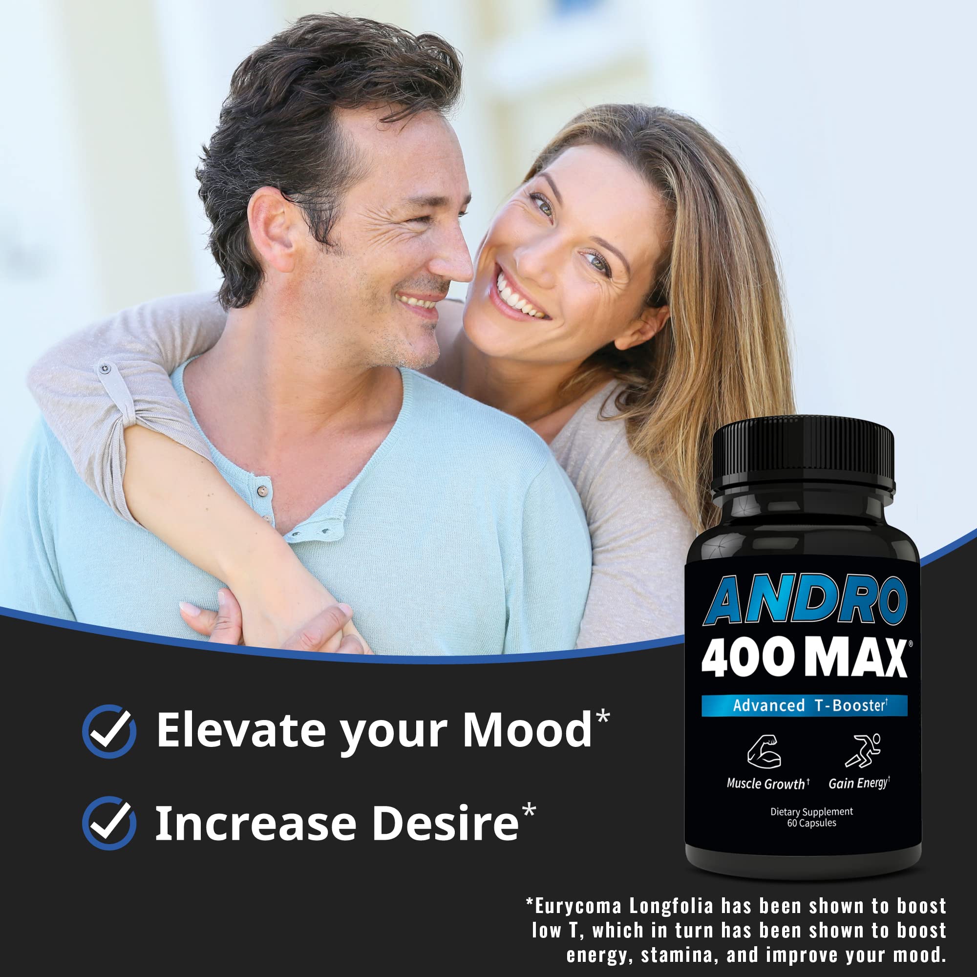 Andro400 Max frasco en primer plano para uso diario.
