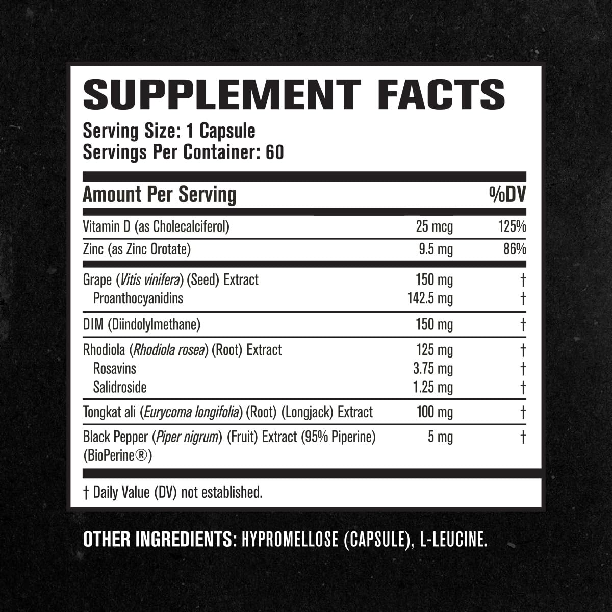 Ingrediente Longjack en Androsurge para potenciar rendimiento muscular.