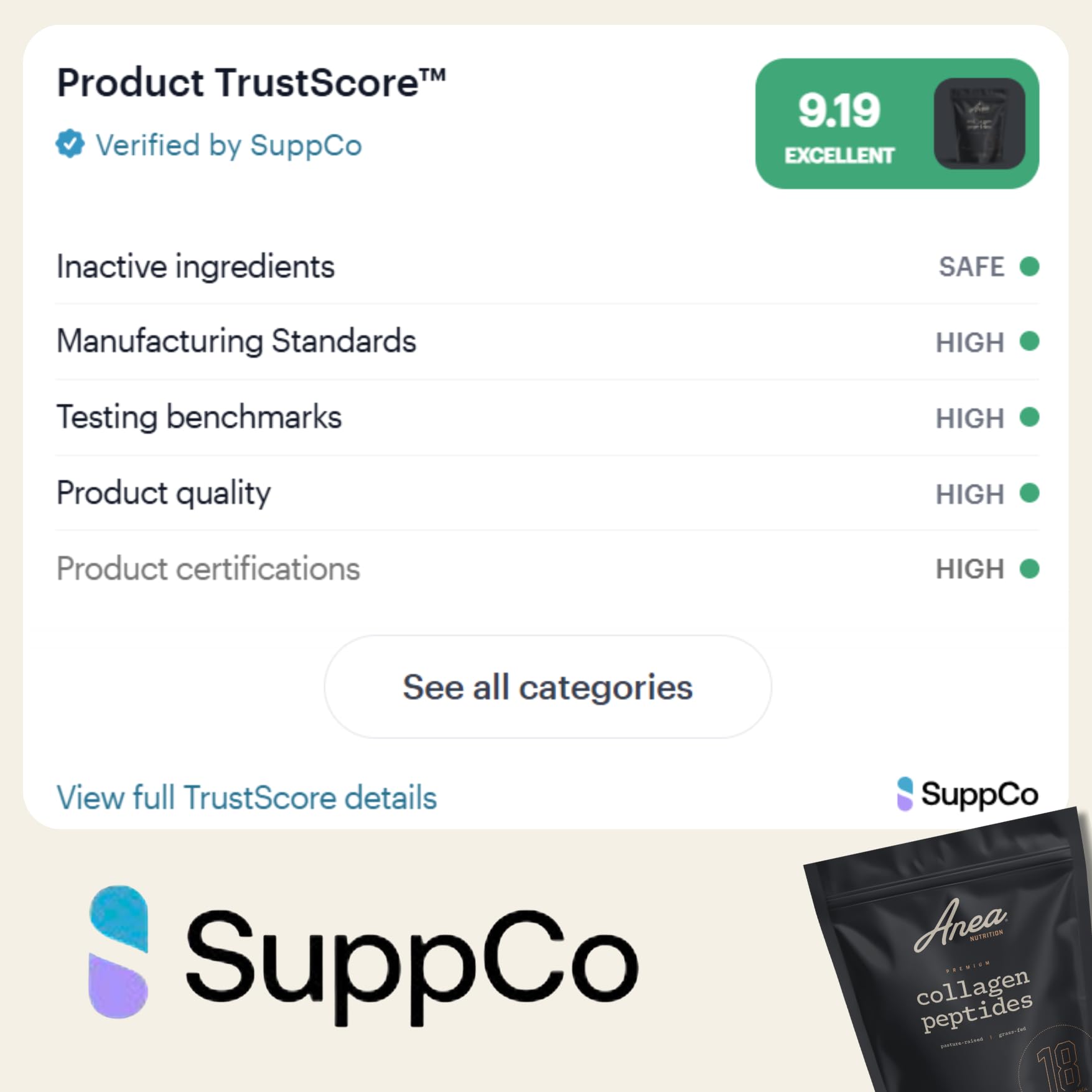 Anea Nutrition Colágeno para articulaciones y movilidad, uso diario recomendado.
