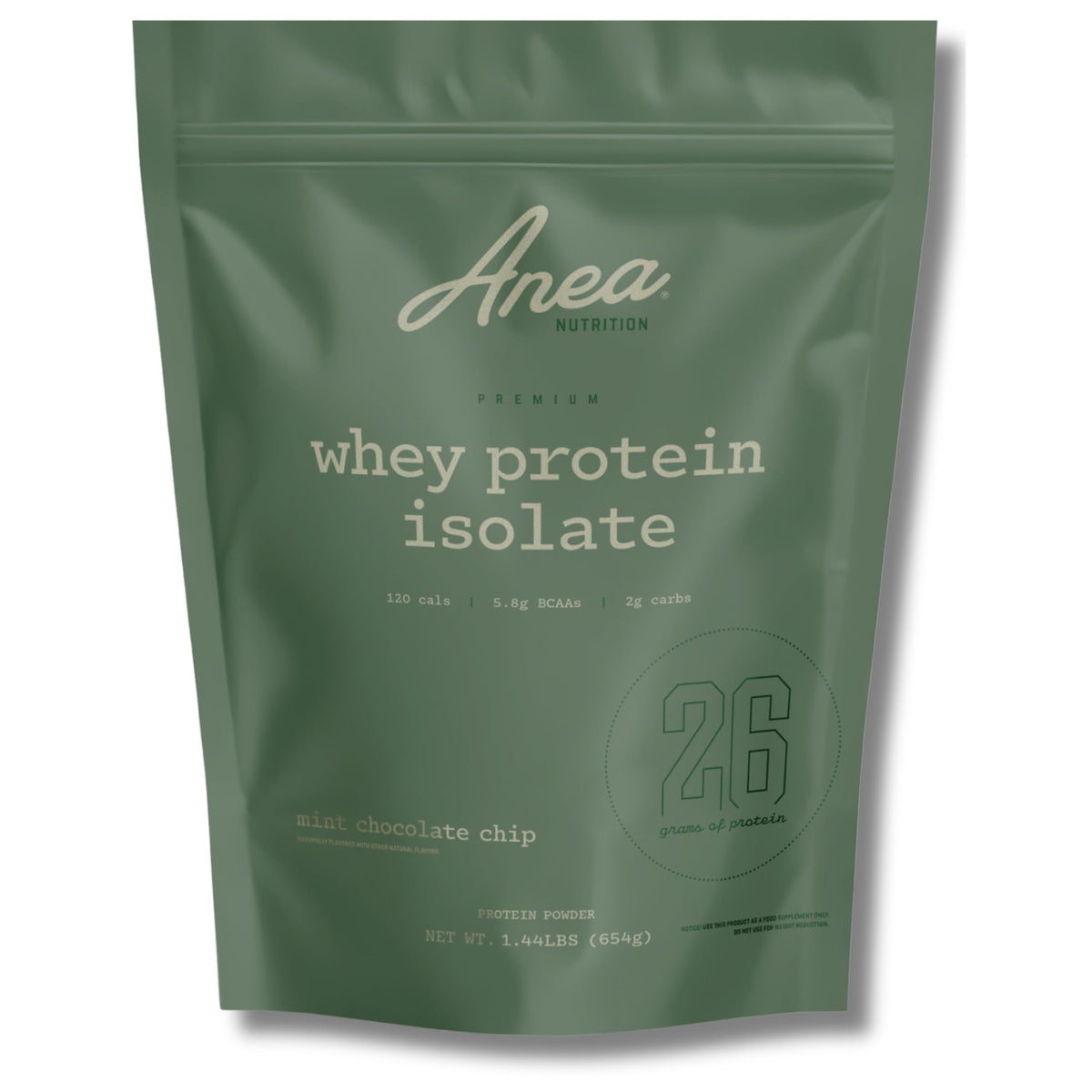 Anea Whey Isolate Envase: proteína de suero aislada para recuperación muscular.