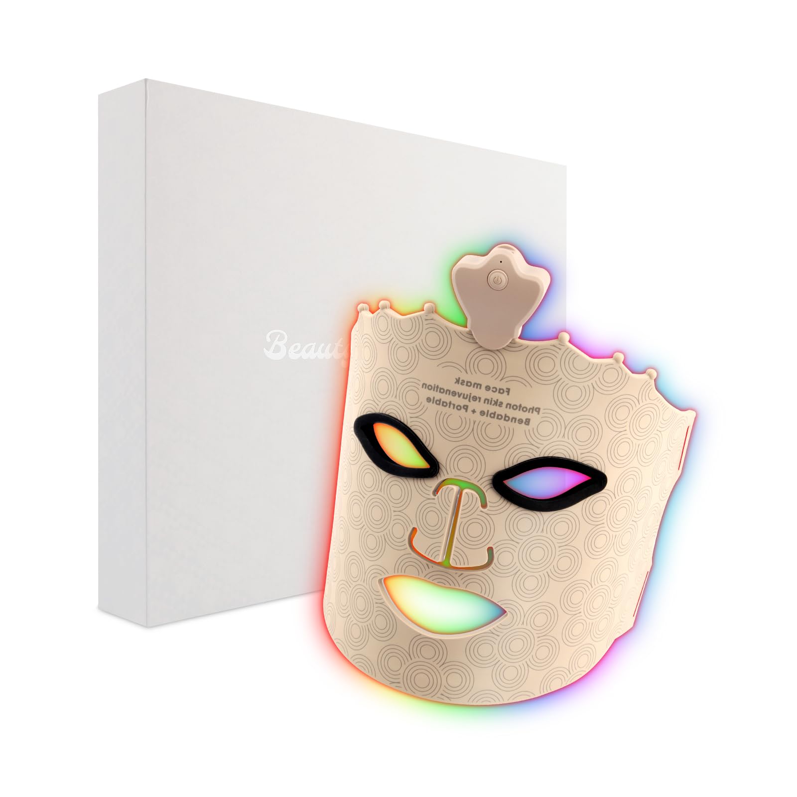 ANGAUSS máscara de luz facial, vista frontal, confort suave
