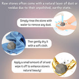 Angelite crudo de Amazing Gemstone, piedra para relajación y rituales tranquilos.