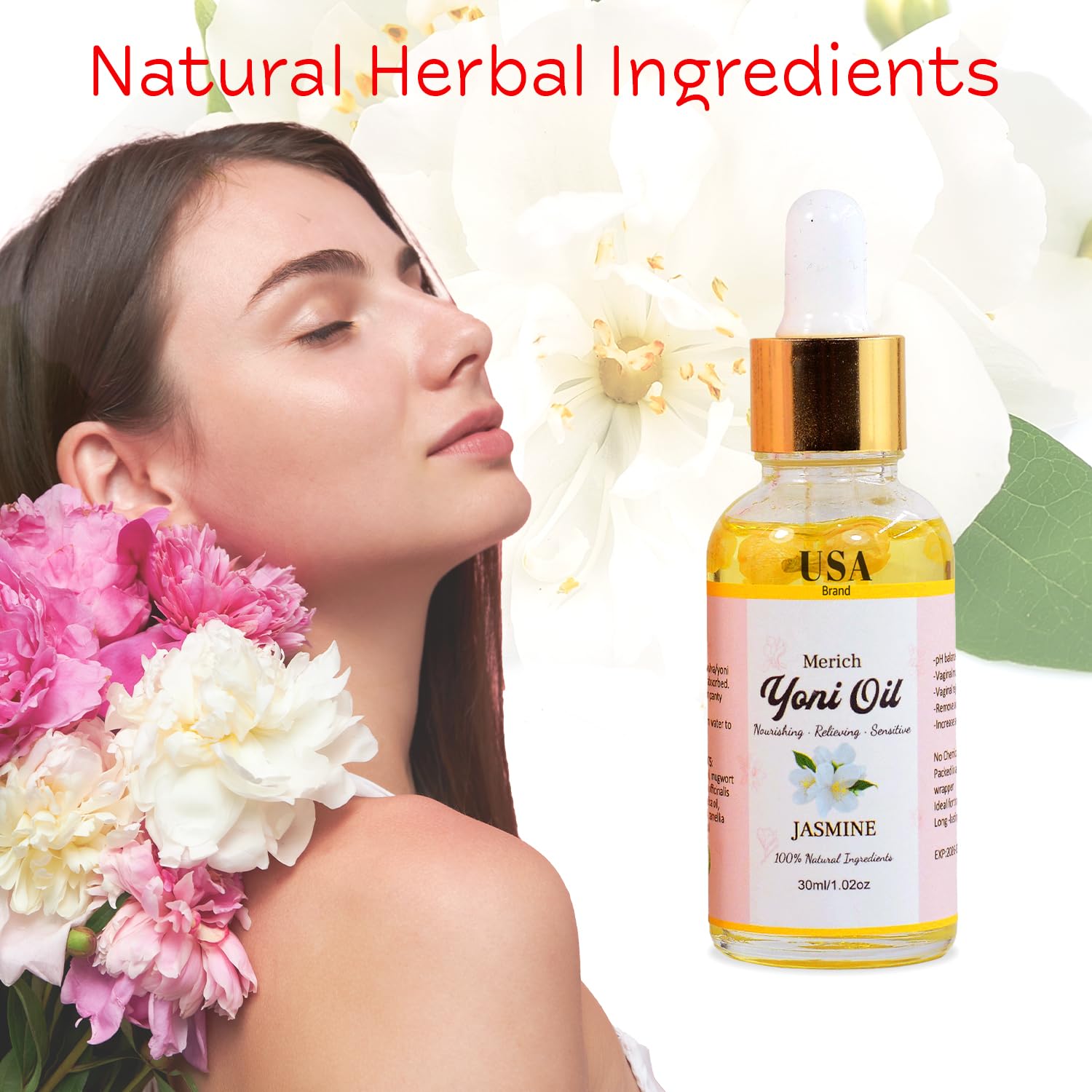 ANGELYCIA MERICH: ingredientes naturales jojoba y almendra para piel delicada.