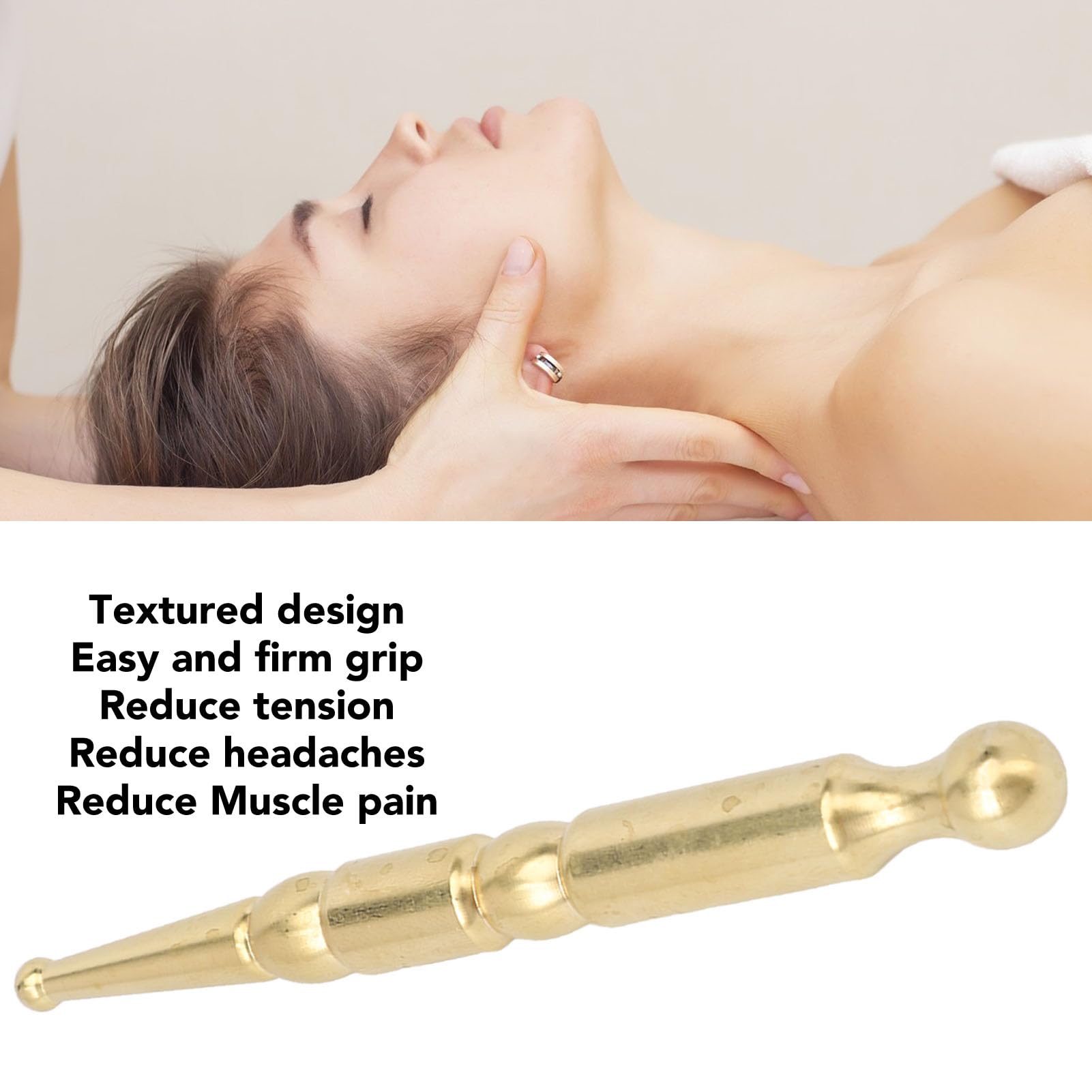 ANGGREK mango texturizado ergonómico para sujeción segura durante el masaje