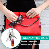 AngleKai estuche-aluminio-resistente para vitaminas y suplementos.