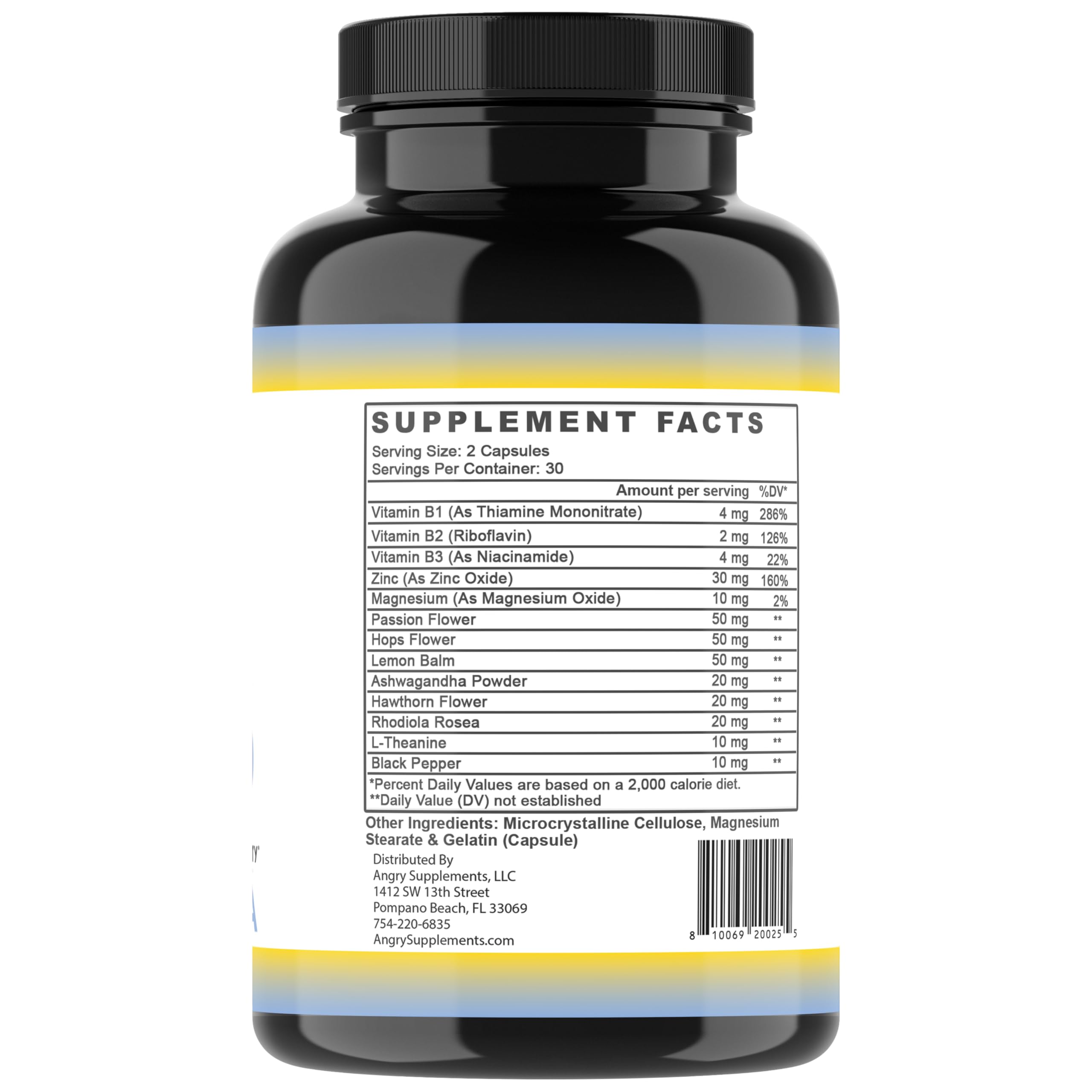 Angry Supplements Stress Less en un ambiente de oficina, inspira calma diaria.