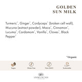 Anima Mundi Apothecary Golden Sun Milk: polvo cúrcuma y jengibre para un impulso suave.