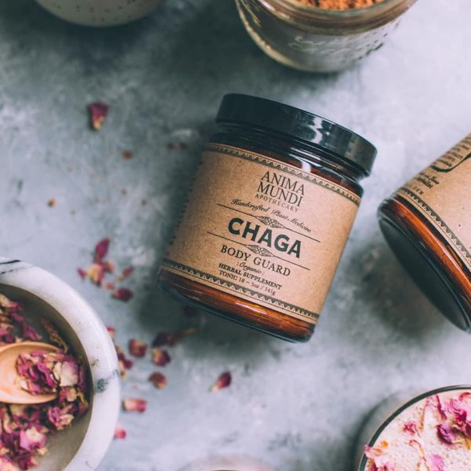 Sopa con chaga de Anima Mundi Apothecary para sabor terroso