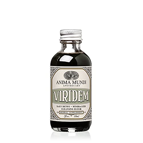 Elixir Viridem Greens Detox, botella verde lista para añadir a jugos con nutrientes