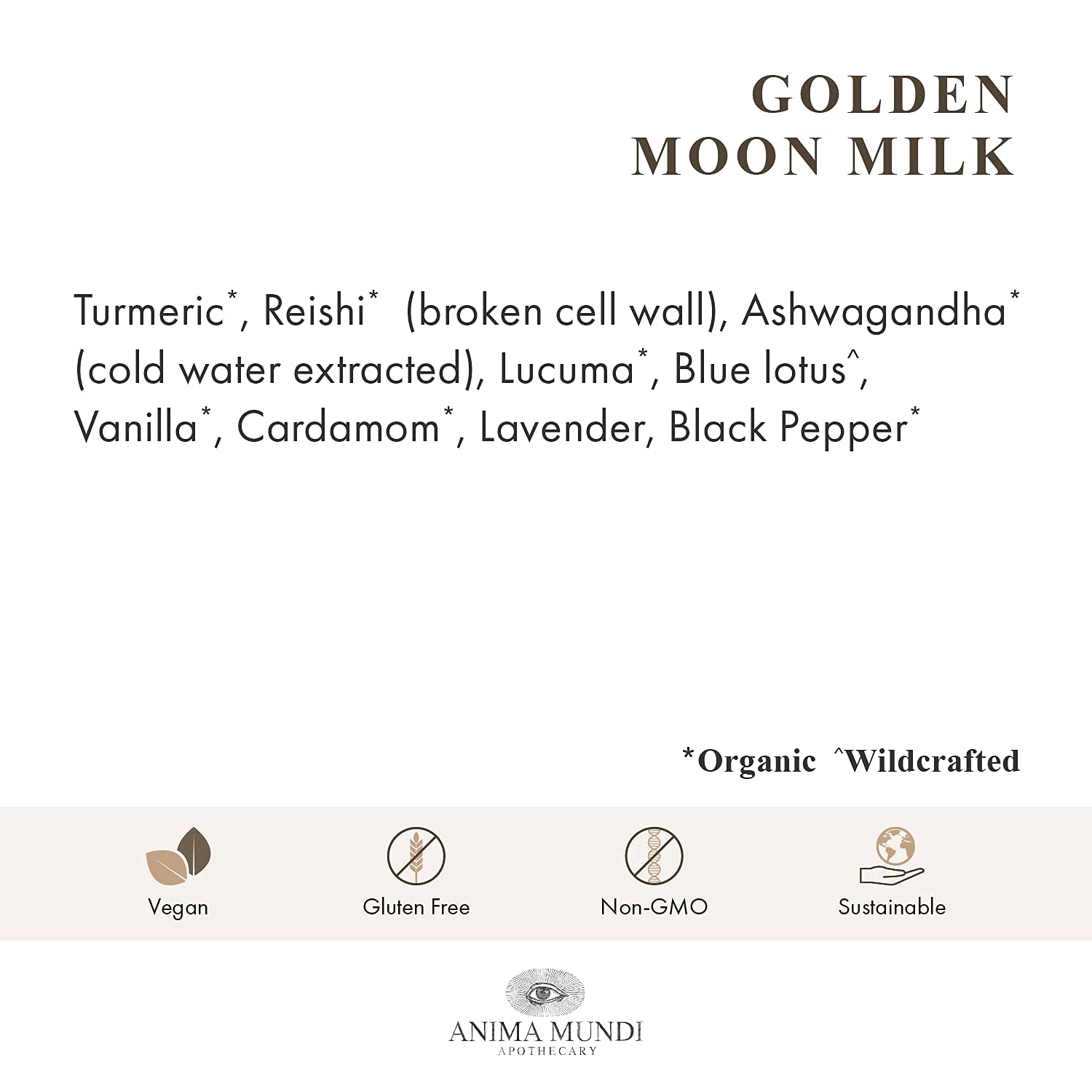 Anima Mundi Golden Moon Milk textura cremosa para experiencia reconfortante.
