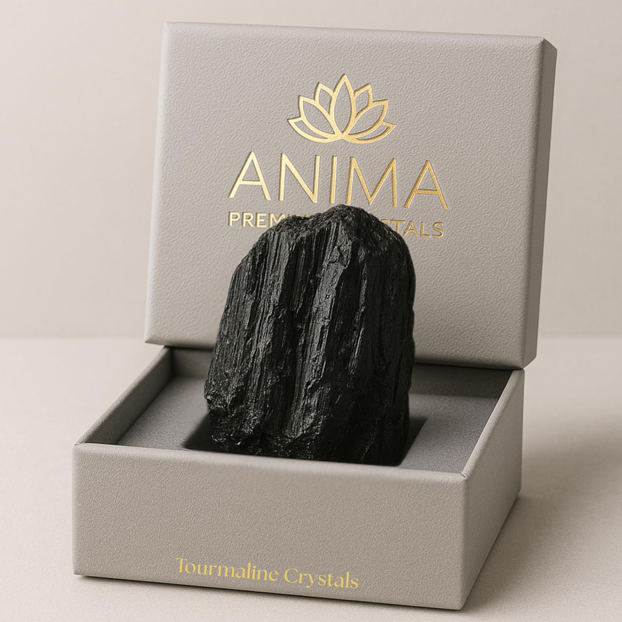 Anima Turmalina Negra cristal bruto grande: energía de enraizamiento y conexión con la Tierra.