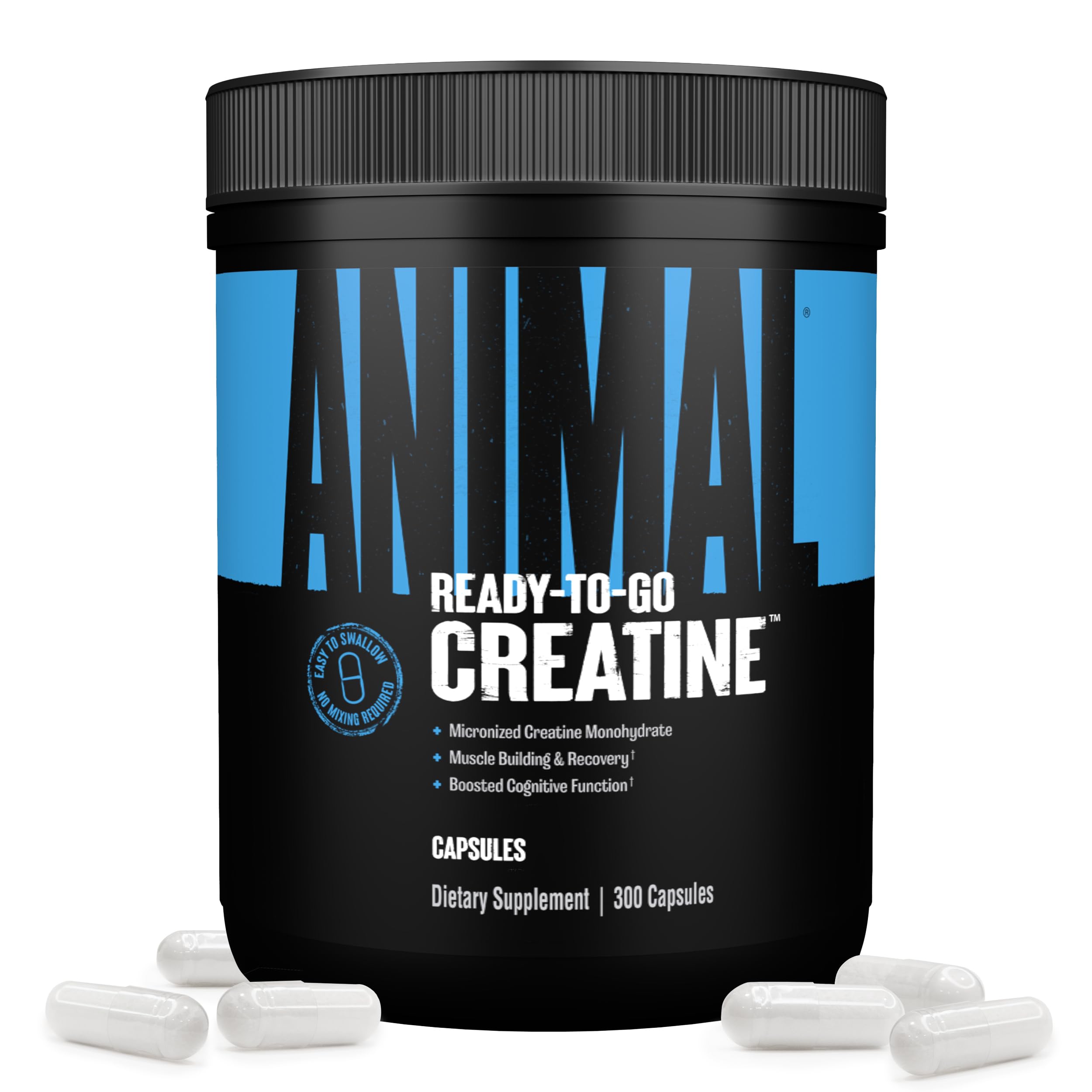 Animal Creatina cápsulas envase 300 potencia la fuerza y la recuperación