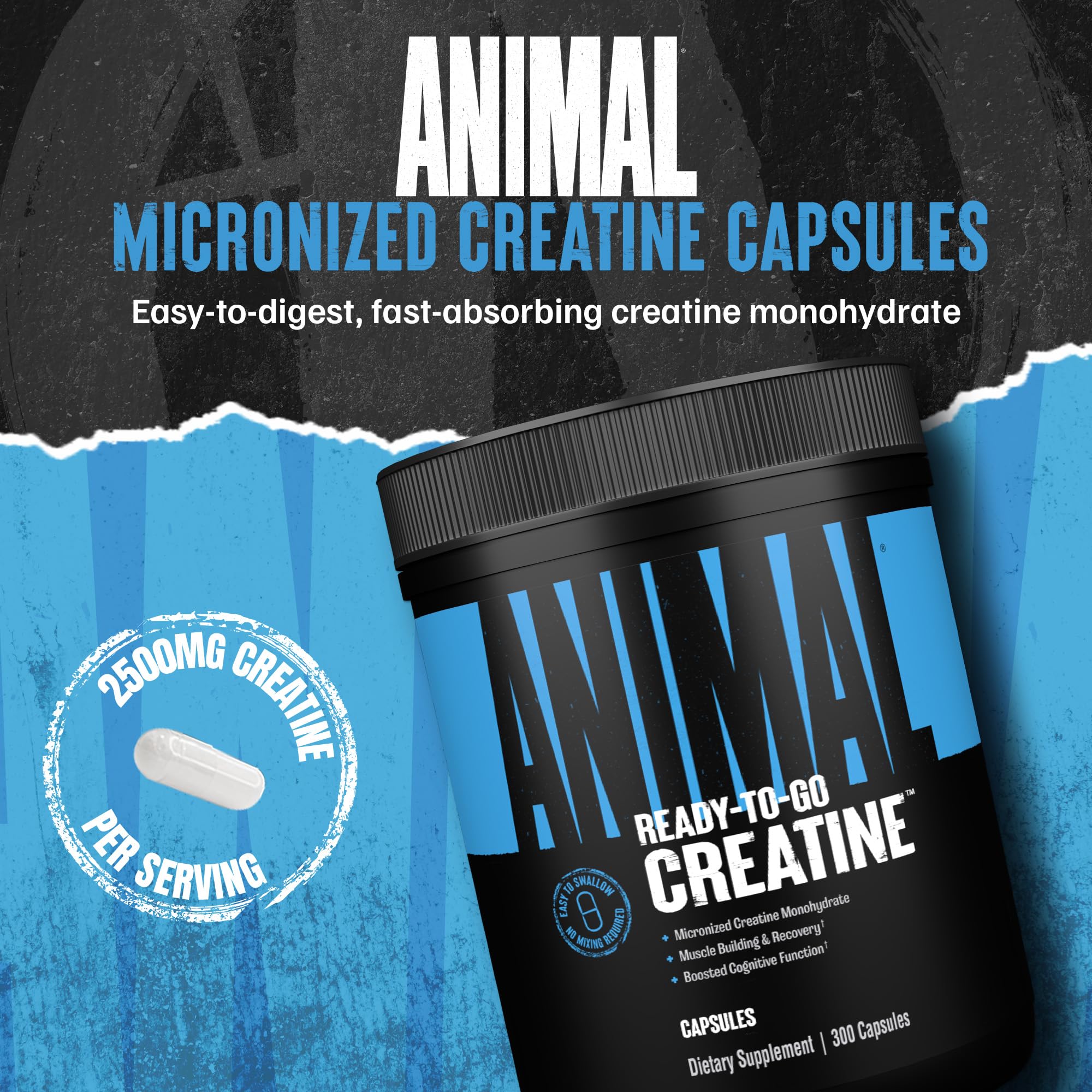 Animal Creatina cápsulas pre-entreno energía sostenida para tus series