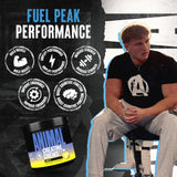 Envase práctico de Animal Creatina Chews, perfecto para gym bag.