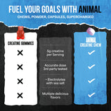 Animal Creatina Masticables listos para tomar antes o después del entrenamiento