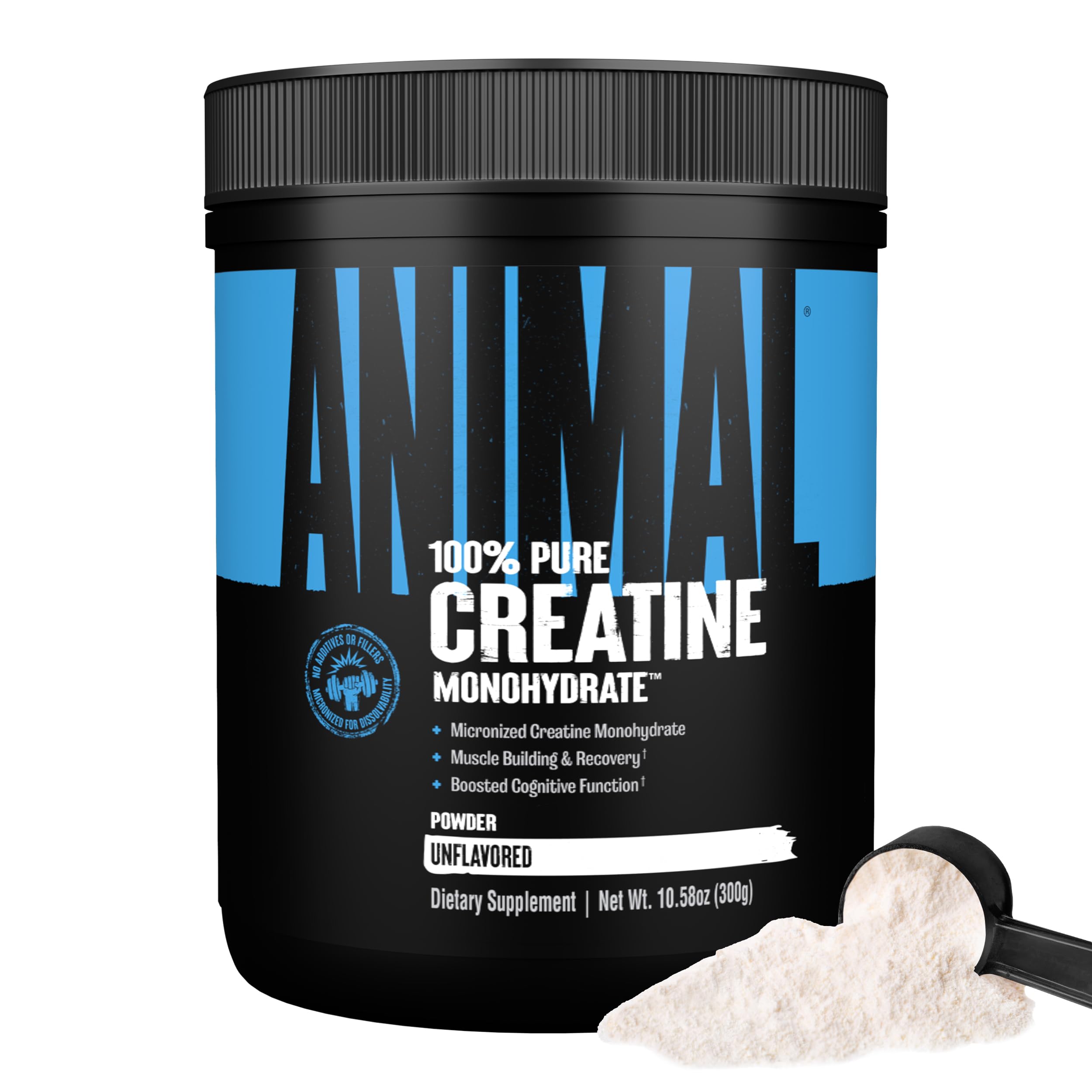 Animal Creatine Monohidrato: polvo sin sabor para beber y entrenar.