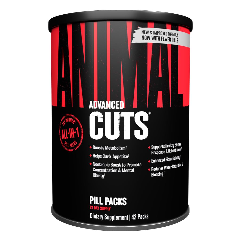 Animal Cuts, botella termogénica, apoyo potencial al metabolismo diario.