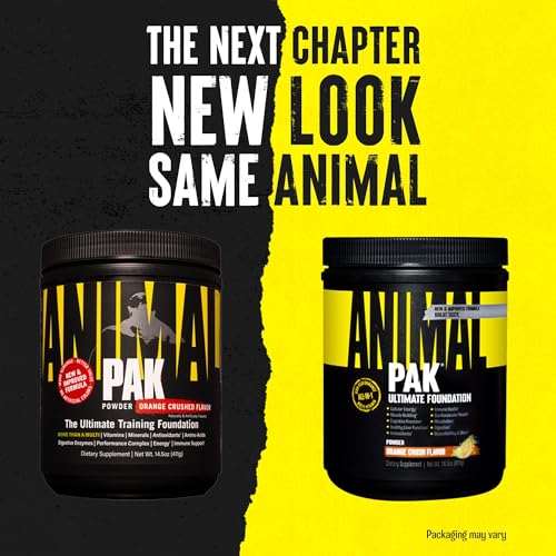 Close-up of Animal Pak label highlighting full spectrum vitamins and minerals