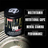 Animal Pak mezcla rápida en agua para energía diaria.
