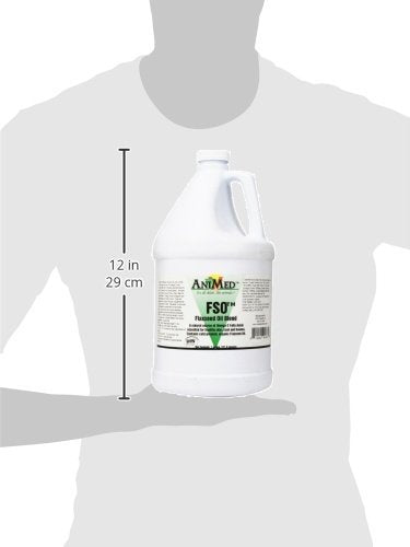 ANIMED Aceite de Linaza, vertido en cuenco, complemento práctico para la dieta diaria.