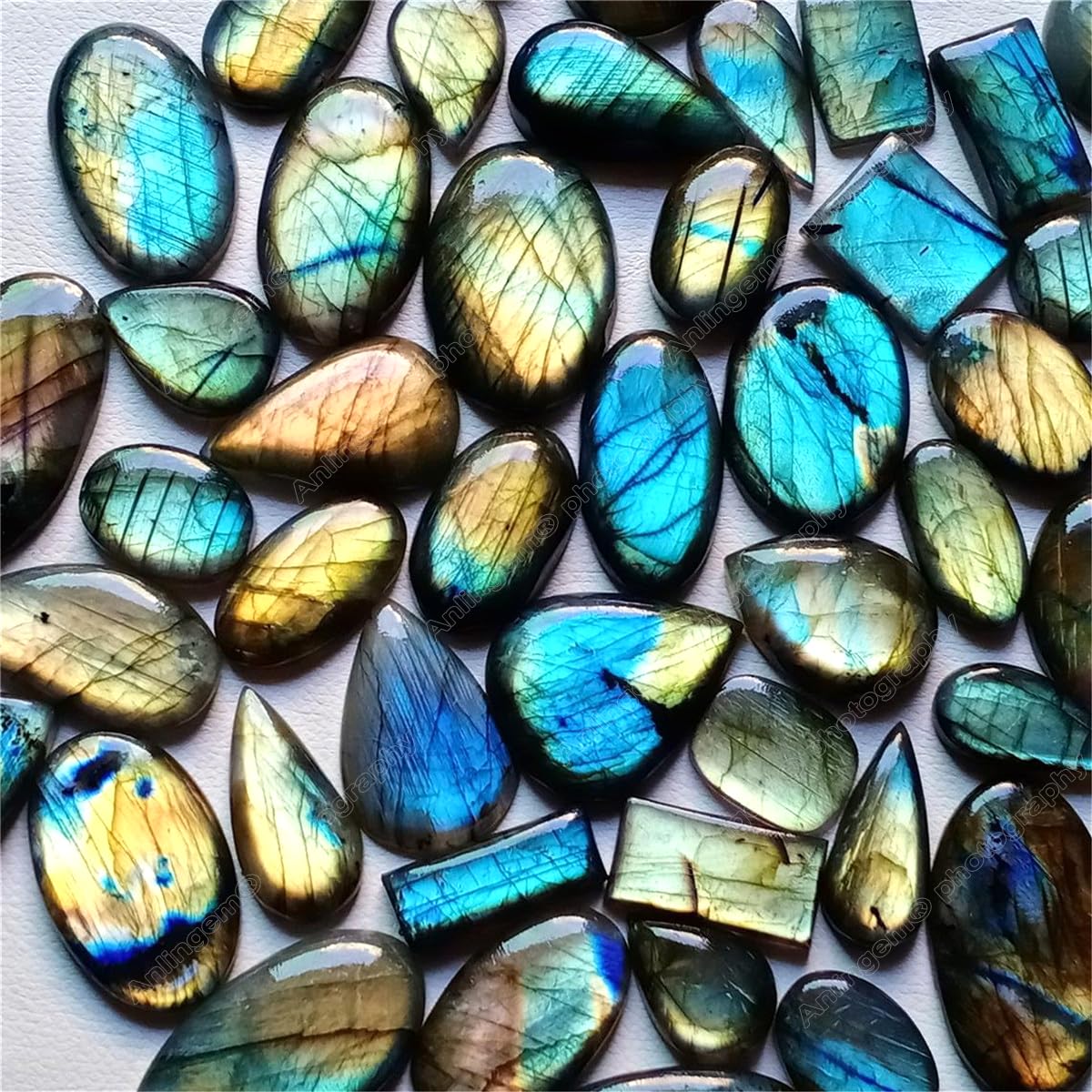 Anlingem Labradorita piedras naturales de 20-30 mm para colección única.