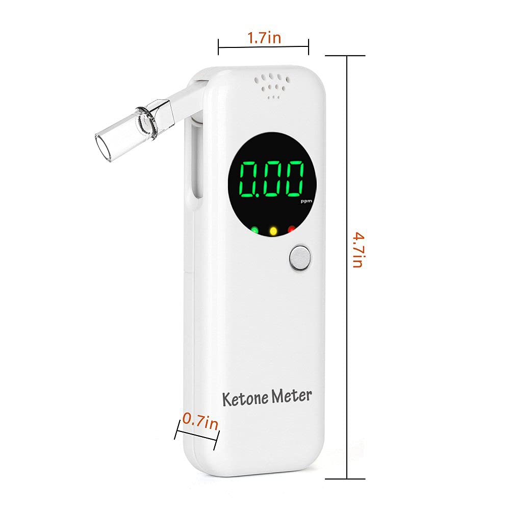 Anntoo Medidor de Aliento Cetónico, indicadores LED claros durante la prueba.