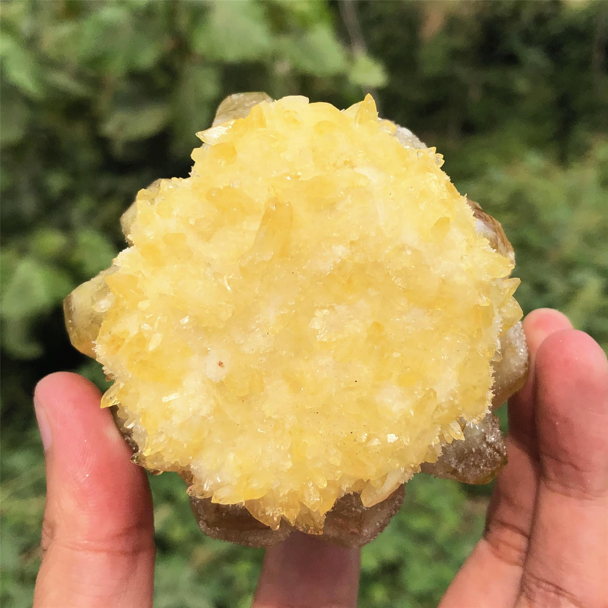 Anseqinzh cuarzo citrino cluster regalo natural para amantes de cristales